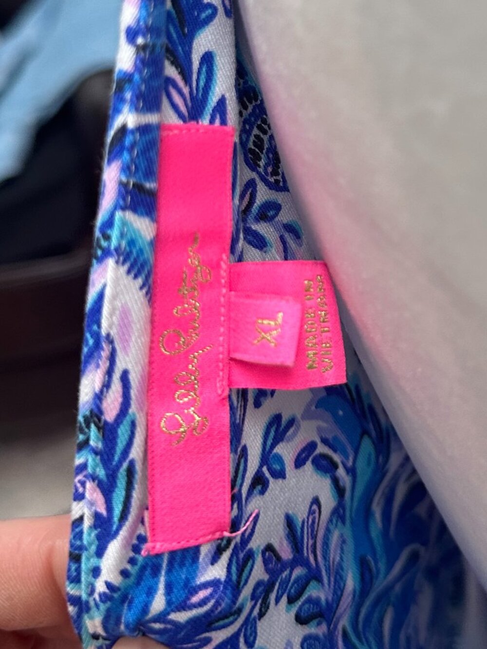 Lilly Pulitzer Sloane Maxi in Baja Blue Bird size XL - Picture 4 of 7